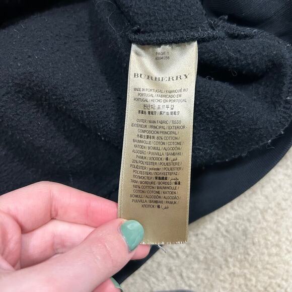 Burberry London Black Fleece Oak Leaf Crest Sweatshirt Athleisure Size XS - Picture 4 of 4